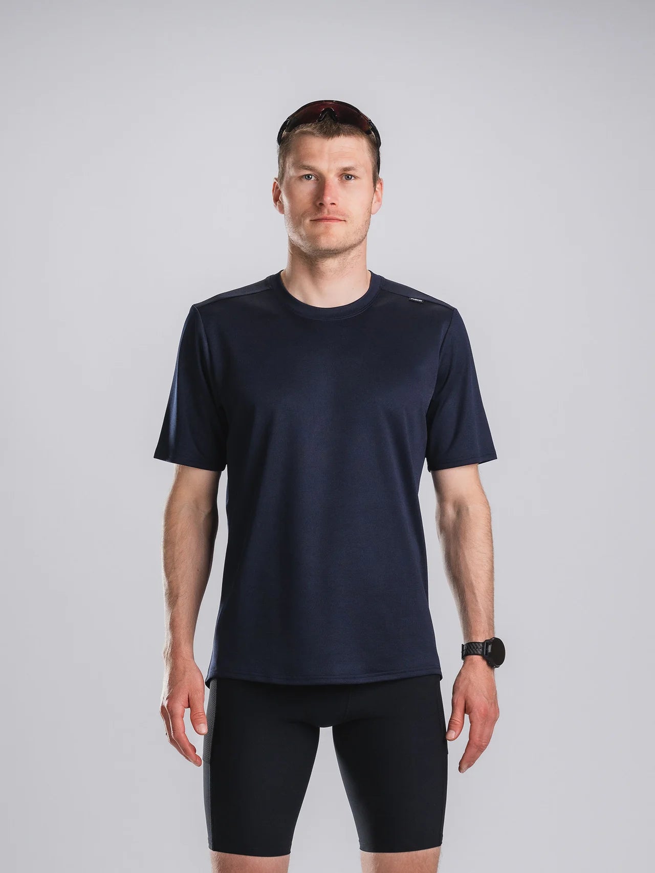 חולצת ריצה גברים שרוול קצר FUSION Mens TEMPO! TWO Run T-Shirt
