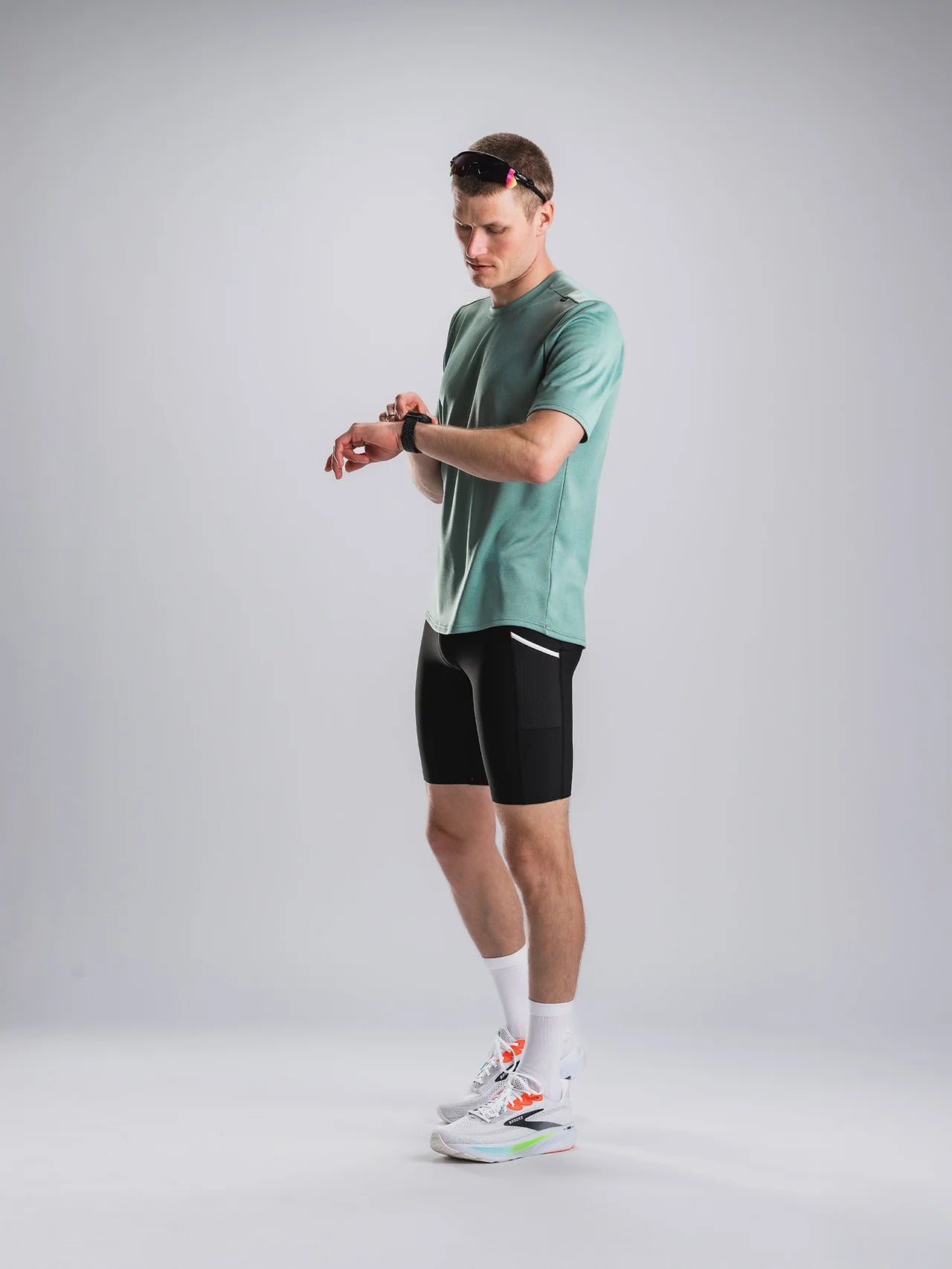 חולצת ריצה גברים שרוול קצר FUSION Mens TEMPO! TWO Run T-Shirt