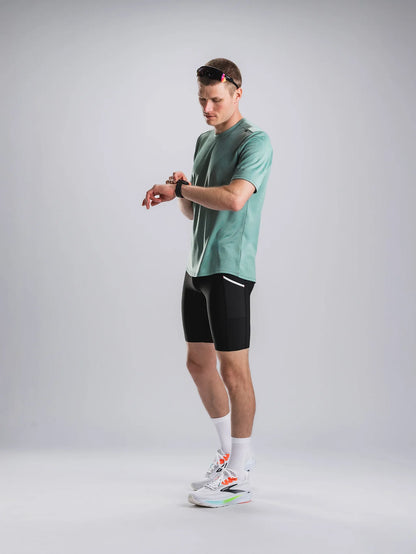 חולצת ריצה גברים שרוול קצר FUSION Mens TEMPO! TWO Run T-Shirt