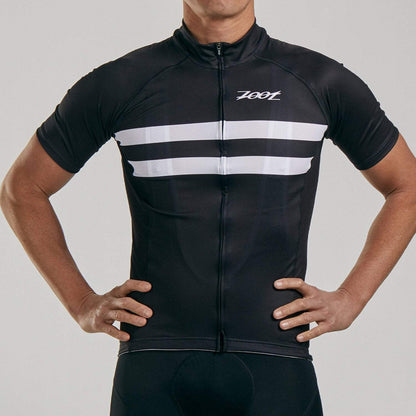 חולצת רכיבה גברים ZOOT MENS CORE + CYCLE JERSEY - BLACK