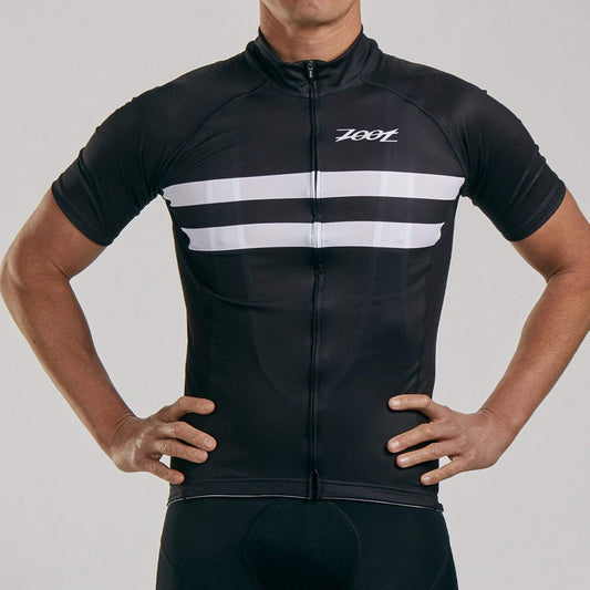 חולצת רכיבה גברים ZOOT MENS CORE + CYCLE JERSEY - BLACK