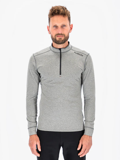 חולצת ריצה גברים חצי רוכסן FUSION MENS C3 ZIP NECK