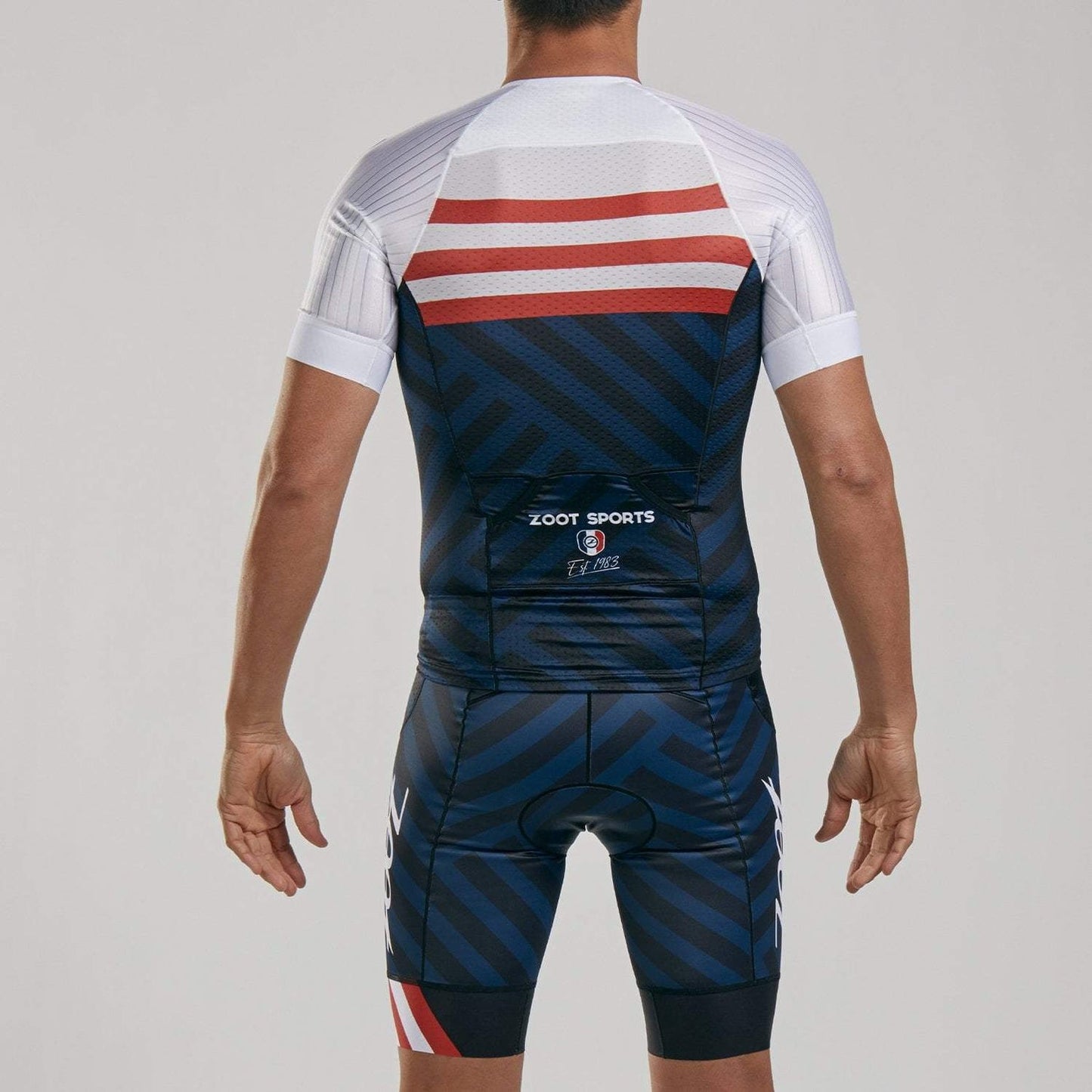 חולצת רכיבה גברים ZOOT LTD TRI AERO JERSEY RIVIERA