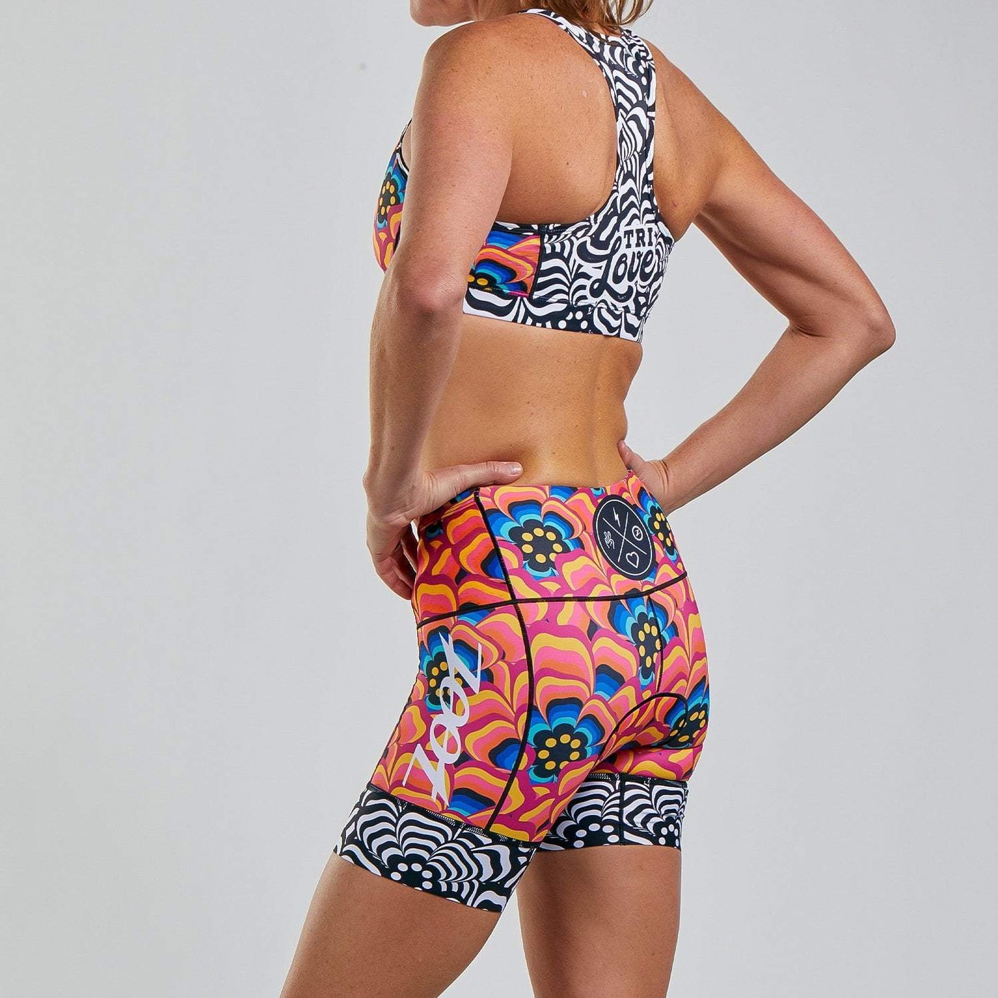מכנס טריאתלון נשים ZOOT LTD TRI 6" SHORT TRI LOVE
