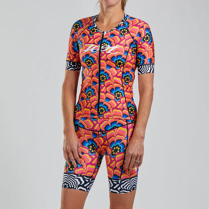 חולצת רכיבה נשים ZOOT WOMENS LTD TRI AERO JERSEY - TRI LOVE