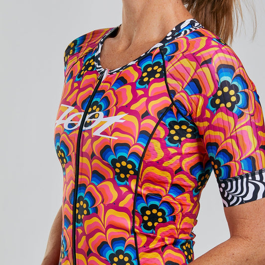 חולצת רכיבה נשים ZOOT WOMENS LTD TRI AERO JERSEY - TRI LOVE